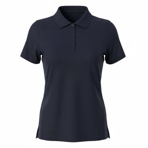 Under Armour Women's Midnight Navy T2 Green Polo Medium NWT  PTP 19”